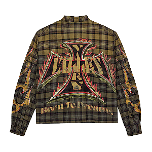 VALE LIVES FOREVER - Camisa Reborn Flannel "Verde" -NOVO-