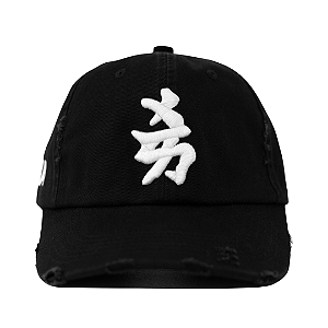 OMA DESIGN STUDIOS - Boné Kanji Distressed "Preto" -NOVO-