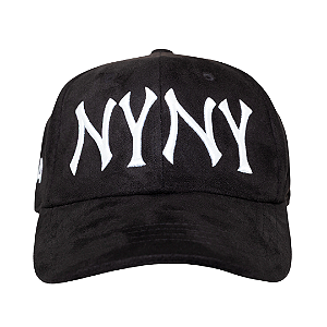 OMA DESIGN STUDIOS - Boné NY NY Suede "Preto" -NOVO-