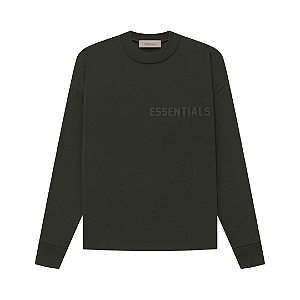 FEAR OF GOD - Camiseta Manga Longa "Off Black" -NOVO-