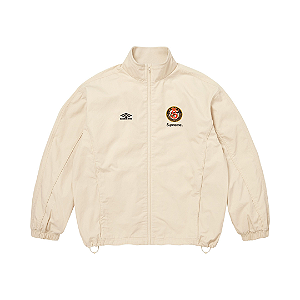 SUPREME x UMBRO - Jaqueta Cotton Ripstop Track "Creme" -NOVO-