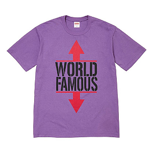 SUPREME - Camiseta World Famous "Roxo" -NOVO-