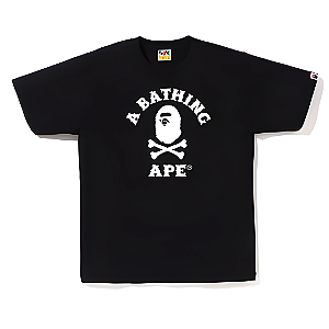 BAPE - Camiseta Ape Crossbone College "Preto" -NOVO-