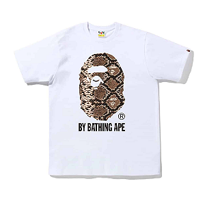 BAPE - Camiseta Snake By Bathing Ape "Branco" -NOVO-