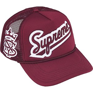 SUPREME - Boné 5-Panel University Mesh Back "Vinho" -NOVO-