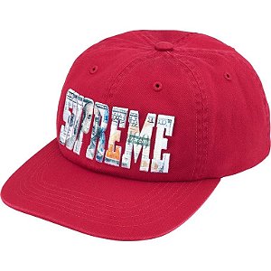 SUPREME - Boné 6-Panel Embroidered Money Logo "Vermelho" -NOVO-