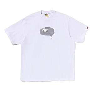 BAPE - Camiseta Graffiti Ape Head Logo Relaxed Fit "Branco" -NOVO-