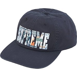 SUPREME - Boné 6-Panel Embroidered Money Logo "Azul Escuro" -NOVO-