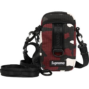 SUPREME - Bolsa Shoulder SS26 "Preto/Vermelho" -NOVO-