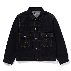 BAPE - Jaqueta Ape Head Denim "Indigo" -NOVO-
