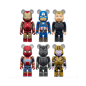 MEDICOM TOY x MARVEL - Boneco Bearbrick Chase Infinity Saga Blind Box -NOVO-