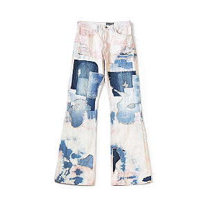 KAPITAL - Calça Flare Rat Denim SP 14oz "Tie-Dye" -NOVO-