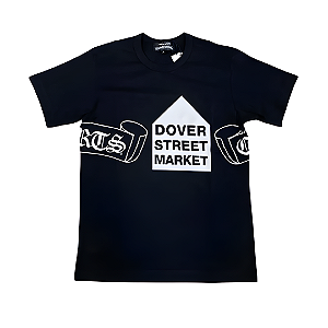 CHROME HEARTS x COMME DES GARÇONS x DOVER STREET MARKET - Camiseta Ginza Scroll Logo "Preto" -NOVO-