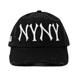 OMA DESIGN STUDIOS - Boné NY NY Distressed "Preto" -NOVO-