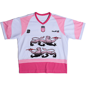 BIRTH OF ROYAL CHILD - Camiseta Jersey Double Lion Rhinestone "Branco/Rosa" -NOVO-