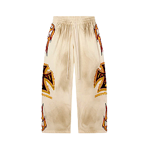 VALE LIVES FOREVER - Calça de Moletom La Flare "Creme" -NOVO-