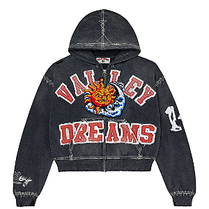 VALE LIVES FOREVER - Moletom Sunny Zip Up "Preto" -NOVO-