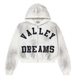 VALE LIVES FOREVER - Moletom Classico Zip Up "Branco" -NOVO-