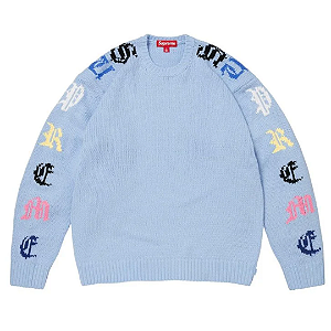 SUPREME - Sweater Old English Sleeves "Azul" -NOVO-