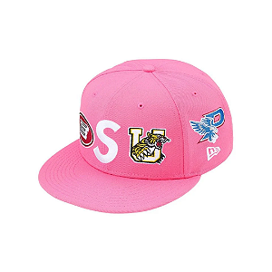 SUPREME x NEW ERA - Boné Mascot S Logo "Rosa" -NOVO-