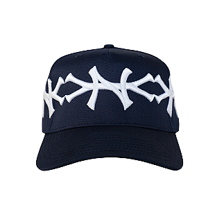 OMA DESIGN STUDIOS - Boné NY Crown Curved Brim "Azul Marinho" -NOVO-