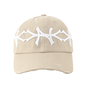 OMA DESIGN STUDIOS - Boné Crown NY Side Distressed Valentines Day "Bege" -NOVO-