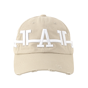 OMA DESIGN STUDIOS - Boné Crown LA Side Distressed Valentines Day "Bege" -NOVO-