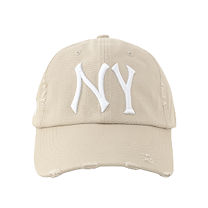 OMA DESIGN STUDIOS - Boné NY Distressed Valentines Day "Bege" -NOVO-