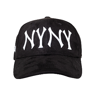 OMA DESIGN STUDIOS - Boné NY NY Suede "Preto" -NOVO-