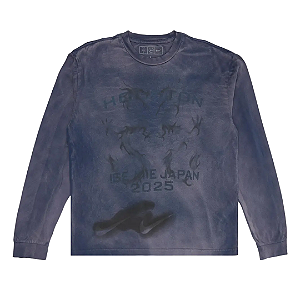 NIKE x TRAVIS SCOTT x FRAGMENT DESIGN - Camiseta Manga Longa Houston To Ise Mie "Azul" -NOVO-