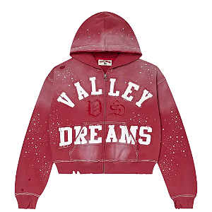 VALE LIVES FOREVER - Moletom Classico Zip Up "Vermelho" -NOVO-
