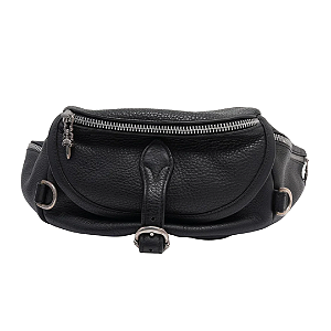 CHROME HEARTS - Pochete Snat Pack Leather "Preto" -NOVO-