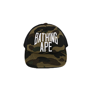 BAPE - Boné 1st Camo NYC Logo Mesh "Verde" -NOVO-