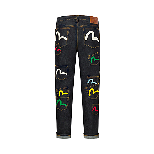 EVISU - Calça Multi Pocket Seagull Regular Fit "Indigo" -NOVO-