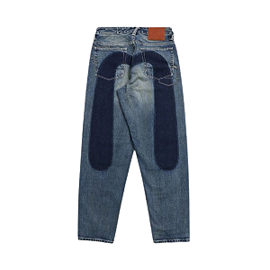 EVISU - Calça 7-Pocket Washed Jeans W/Daicock Shadow "Indigo/Blue" -NOVO-
