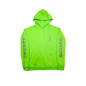 CHROME HEARTS - Moletom Vertical Logo Neon "Verde" -NOVO-