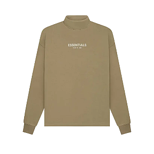 FEAR OF GOD - Moletom Essentials Relaxed Mockneck "Oak" -NOVO-