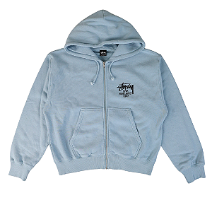 STUSSY x DOVER STREET MARKET - Moletom Zip Up Ginza "Azul Claro" -NOVO-