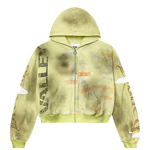 VALE LIVES FOREVER - Moletom Glitch Zip Up "Verde" -NOVO-