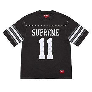 SUPREME - Camiseta Studded S/S Football Top "Preto" -NOVO-