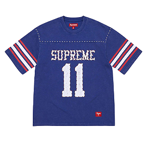 SUPREME - Camiseta Studded S/S Football Top "Azul" -NOVO-