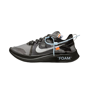NIKE X OFF-WHITE - Zoom Fly "Black Silver" -NOVO-