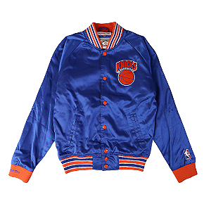 MITCHELL & NESS - Jaqueta College Knicks "Azul/Laranja" -NOVO-