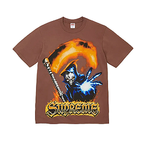 SUPREME - Camiseta Grim Reaper "Marrom" -NOVO-