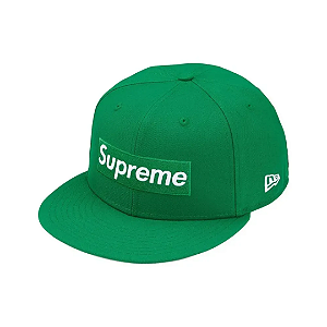 SUPREME X NEW ERA - Boné Rings Box Logo 59Fifty "Verde" -NOVO-