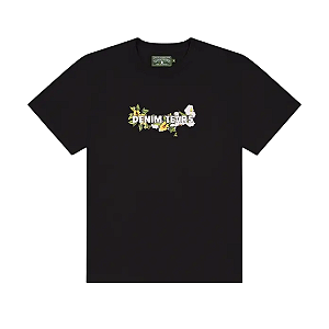DENIM TEARS - Camiseta Cotton Floral Logo "Preto" -NOVO-