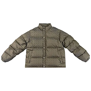 CHROME HEARTS - Jaqueta Puffer Monogram Print "Cinza" -NOVO-