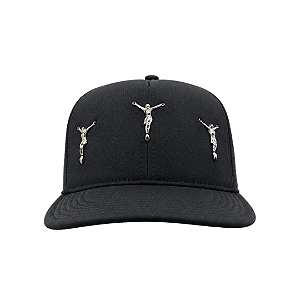 UMS 458-LL - Boné Trucker Tripple Christ "Preto" -NOVO-