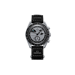 SWATCH x OMEGA - Relógio Bioceramic Mission To Earthphase "Preto/Cinza" -NOVO-