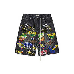 VALE LIVES FOREVER - Bermuda Passport Jorts "Black" -NOVO-